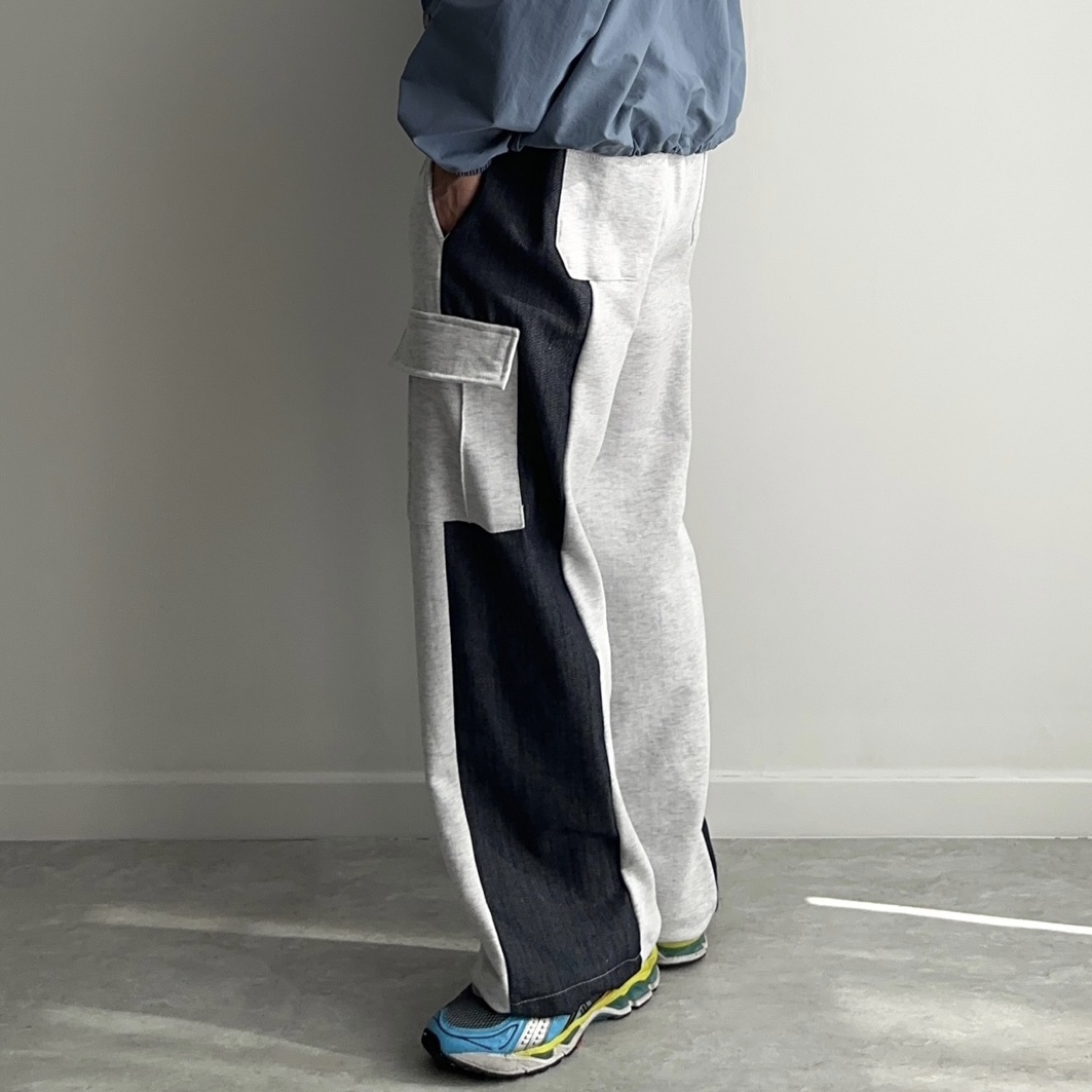 남자와이드트레이닝팬츠 남자통바지 건빵바지 - 상품 이미지