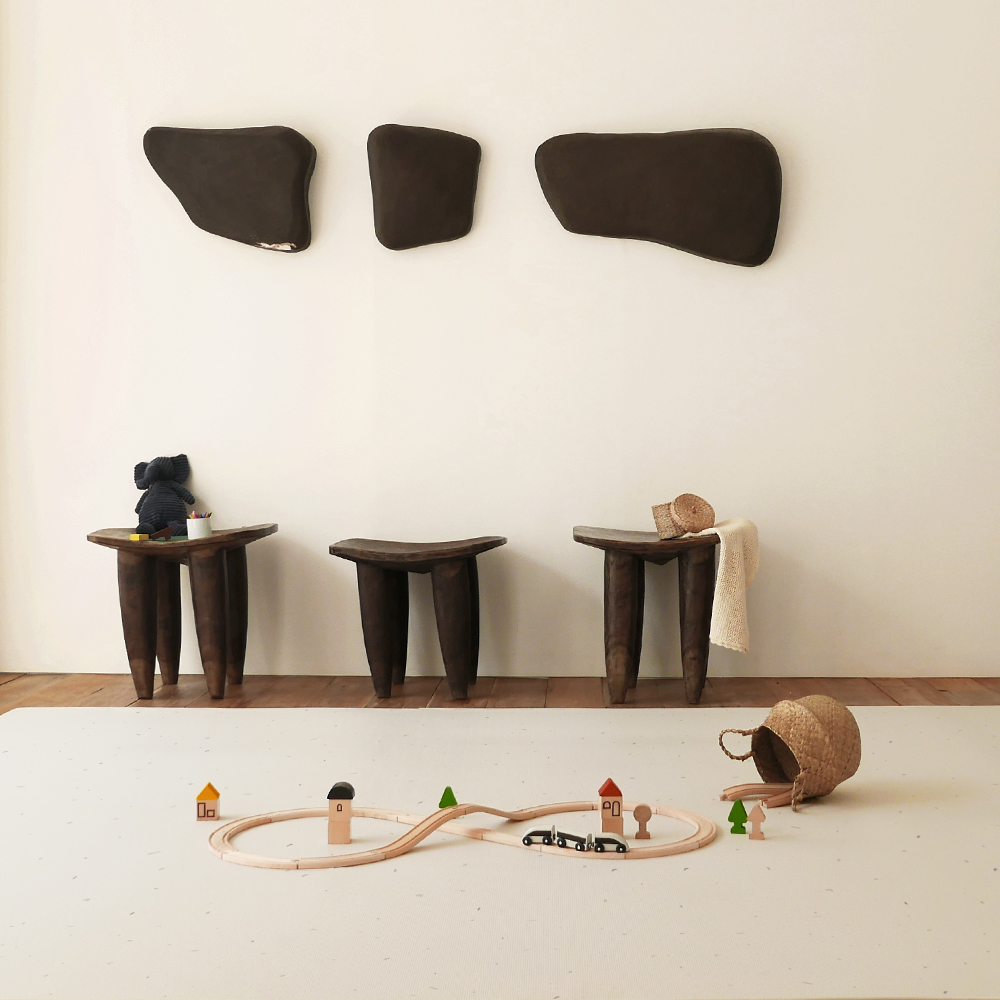 에코폼 층간소음 매트 셀프시공 아기 거실 유아 롤매트 러그 110x100x1.5cm 매트핏 베이지스캐터