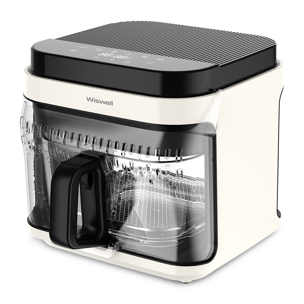 위즈웰 유리 글라스 에어프라이어 5.5L 바스켓 프라이기 글로시UP 저소음 WTA8550