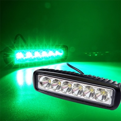 18W NO.172G 그린 집중형 12V/24V겸용 완벽방수 LED 써치라이트 전조등 안개등 서치 낚시 집어등 램프 - 상품 이미지