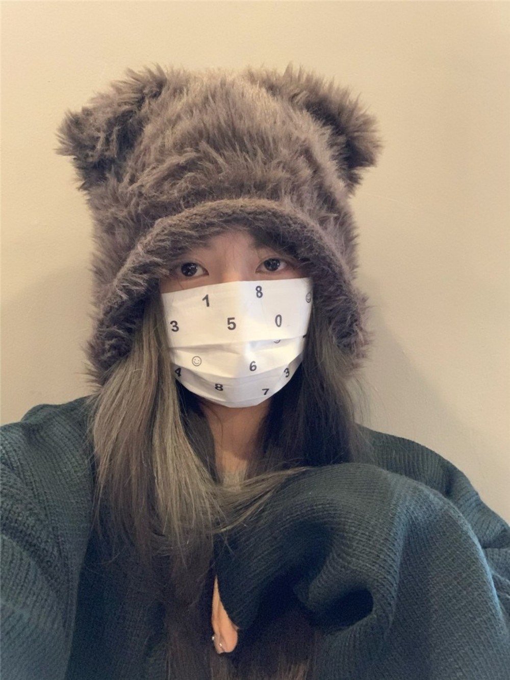 사막여우 털모자 토끼모자 방한 귀달이 너구리모자 여성 귀도리 여우털모자 한겨울 - 상세 이미지 4