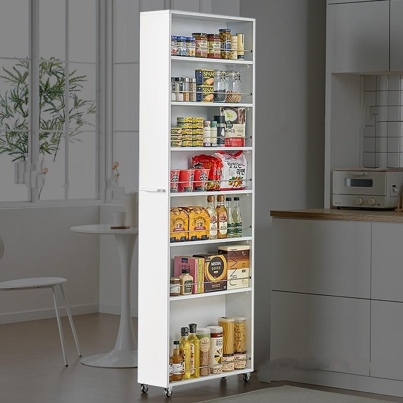 주방틈새장200 키높이 주방보조수납장 냉장고옆수납장