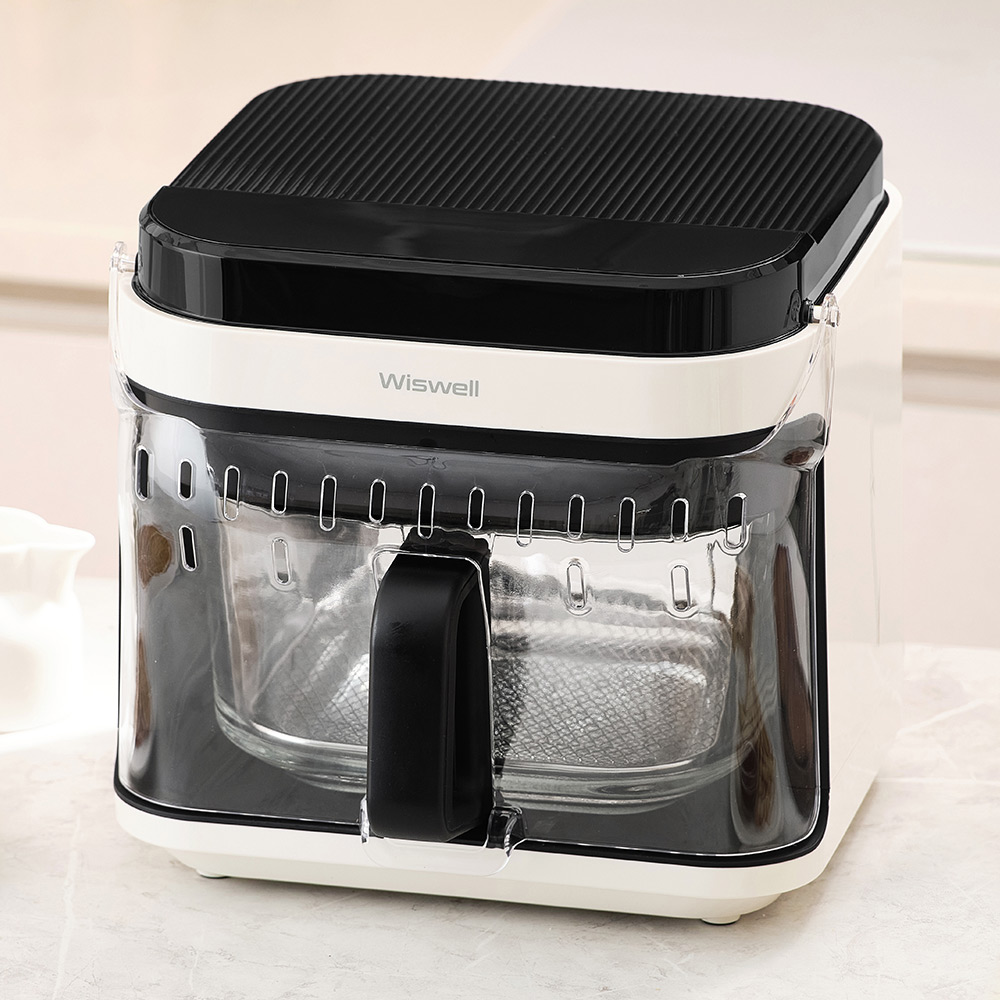 위즈웰 유리 글라스 에어프라이어 5.5L 바스켓 프라이기 글로시UP 저소음 WTA8550