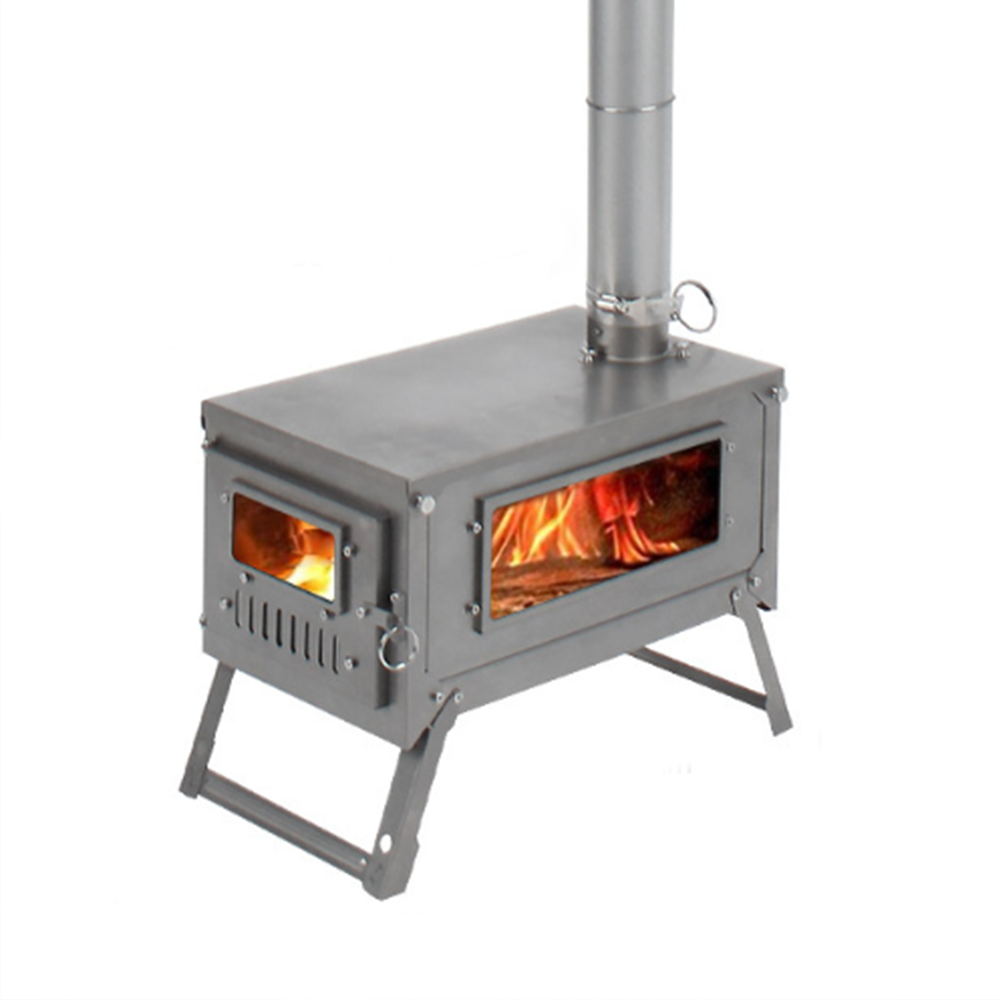 화목 난로 티타늄 장작 나무 캠핑용 불멍 소형 캠핑 스테인리스 연소 연통 휴대용 이중