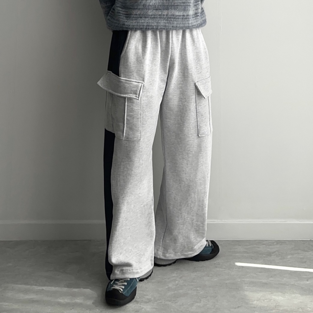 남자와이드트레이닝팬츠 남자통바지 건빵바지 - 상세 이미지 2