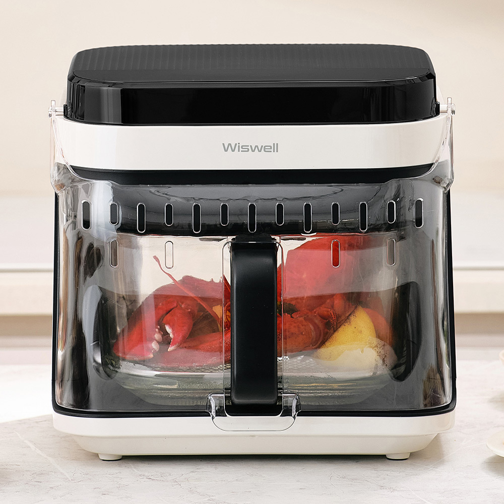 위즈웰 유리 글라스 에어프라이어 5.5L 바스켓 프라이기 글로시UP 저소음 WTA8550