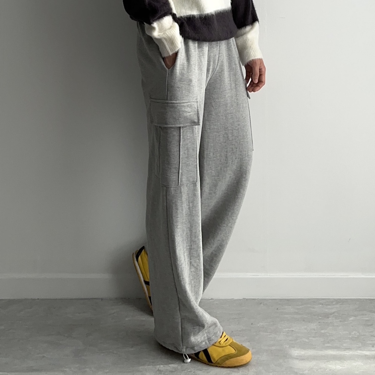 남자와이드트레이닝팬츠 남자통바지 건빵바지 - 상품 이미지