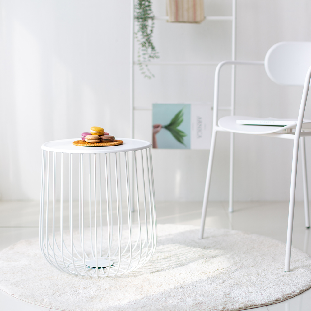 네트 철제 소 티테이블 쇼파 거실협탁 간이 보조 소파협탁 카페 원형 탁자