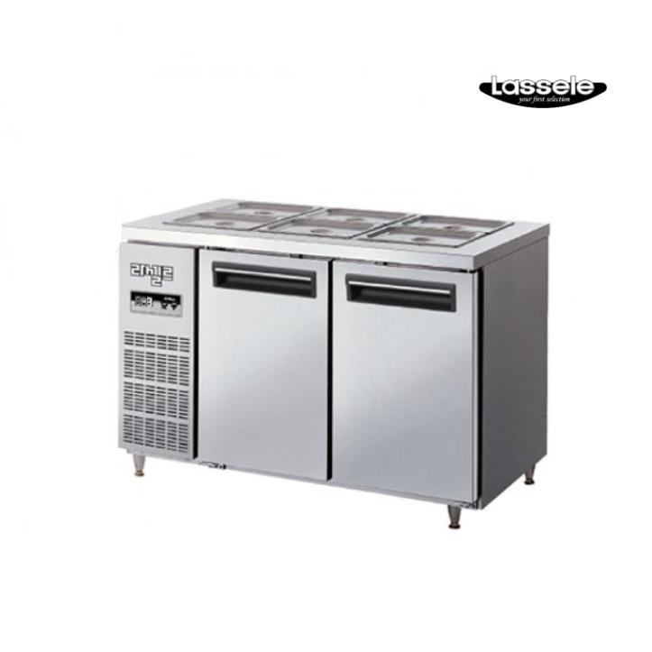 김밥 반찬테이블냉장고 식당용 2도어 토핑냉장고1200 이미지 2