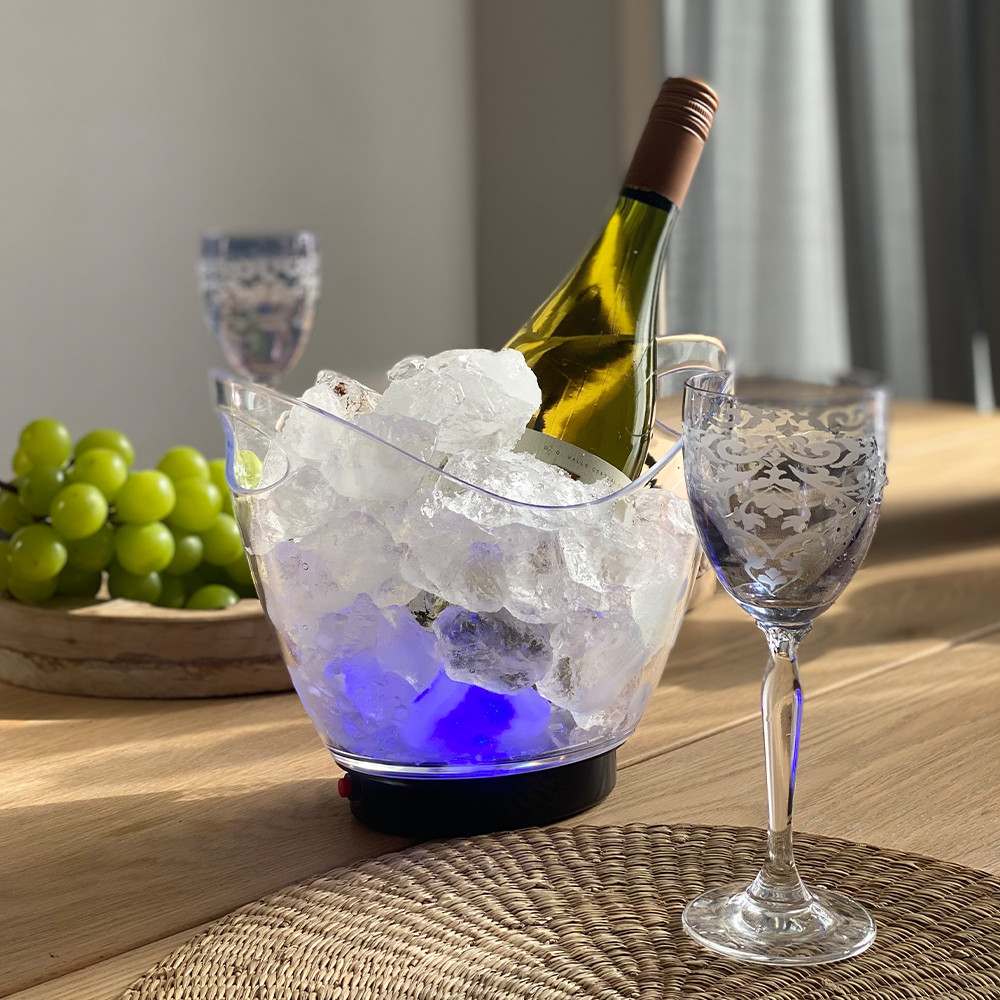 LED 와인 칠러 샴페인 쿨러 칠링 바스켓 아이스 버킷 2L - 상세 이미지 2