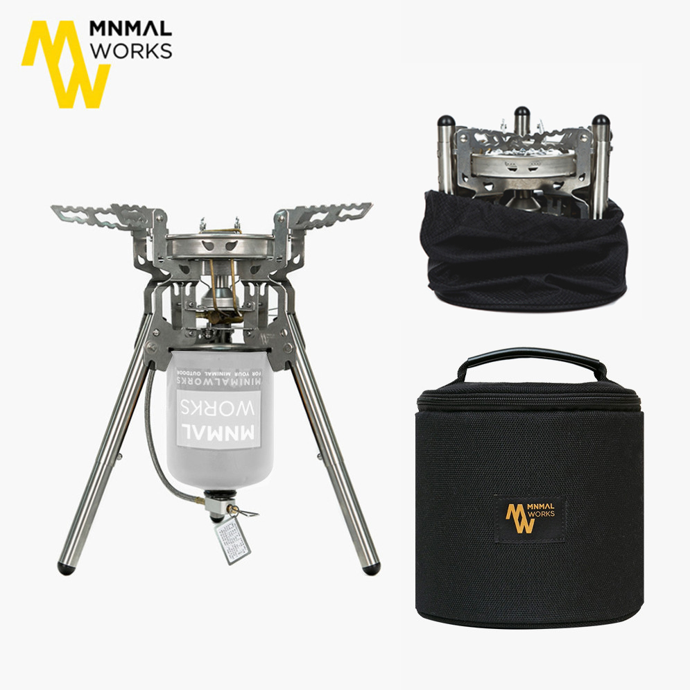 미니멀웍스 파워스토브W 강염버너 캠핑 고화력 전용 가방 세트