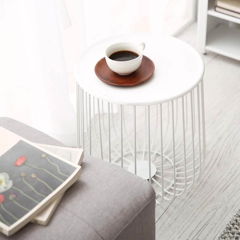 네트 철제 티테이블 쇼파 거실협탁 보조베란다 소파협탁 침대 카페 원형 소