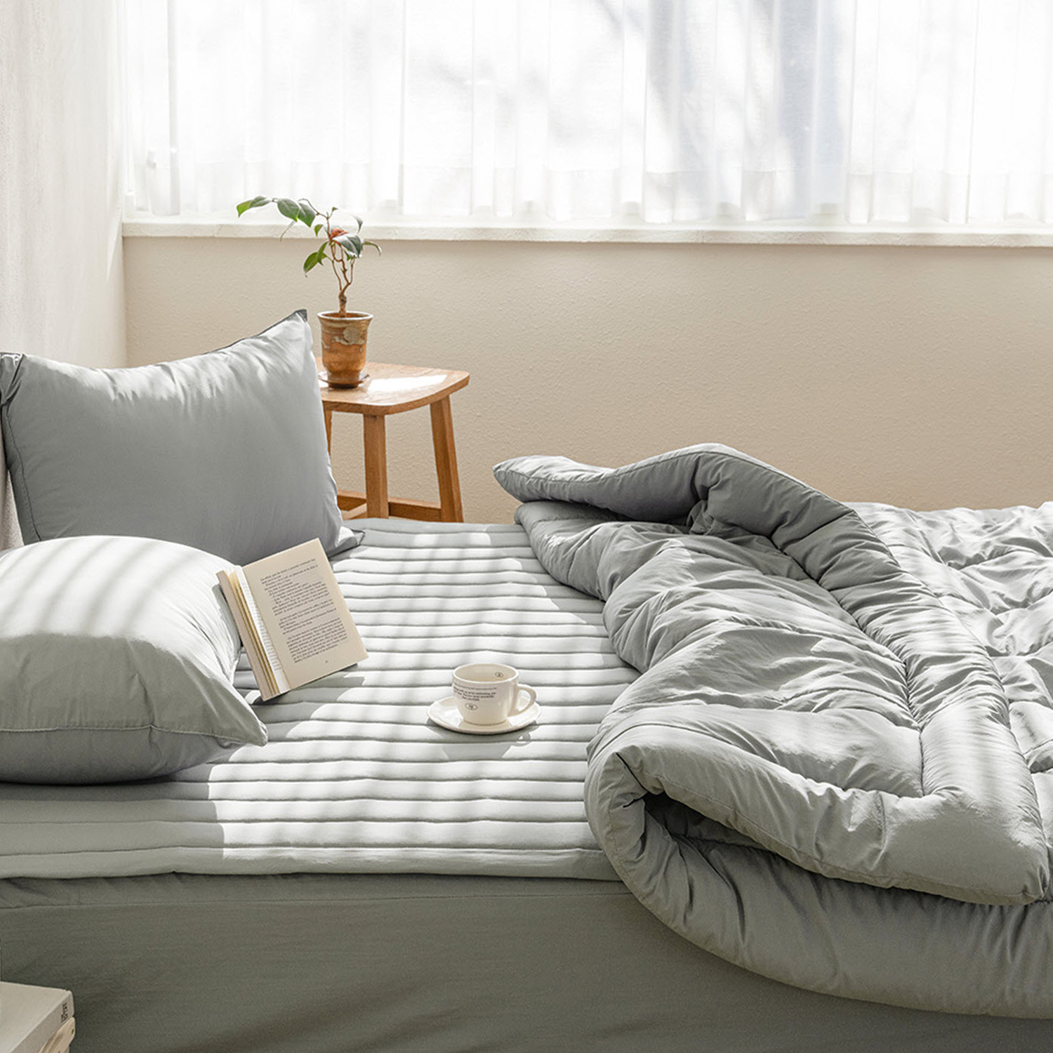 바자르 더모먼트 M2 알러지케어 사계절 차렵이불 패드세트 SS