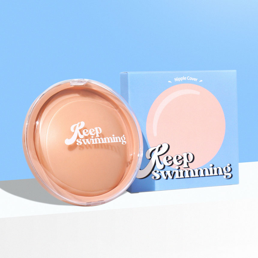 킵스위밍 니플커버 누드베이지 노글루 8cm 브라캡 수영복브라캡 케이스 제품 이미지