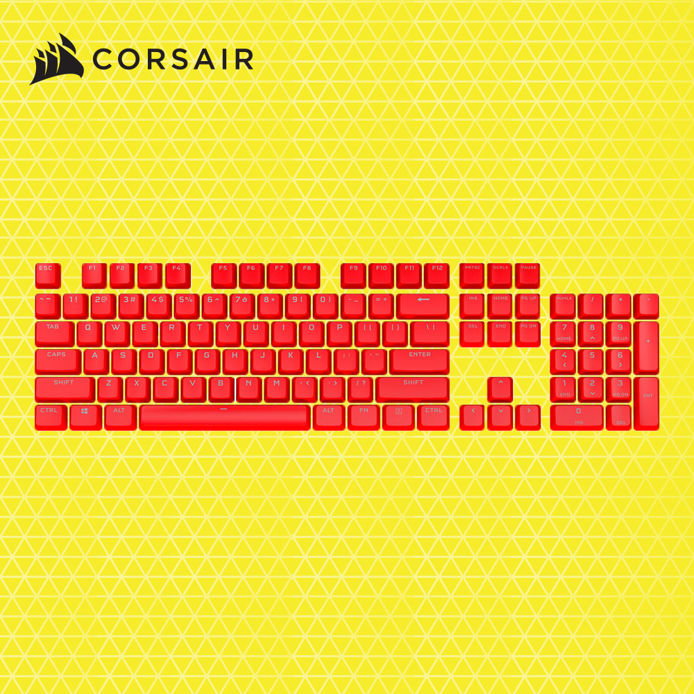 커세어 PBT Double shot PRO 이중사출 한글키캡 레드 - 상품 이미지