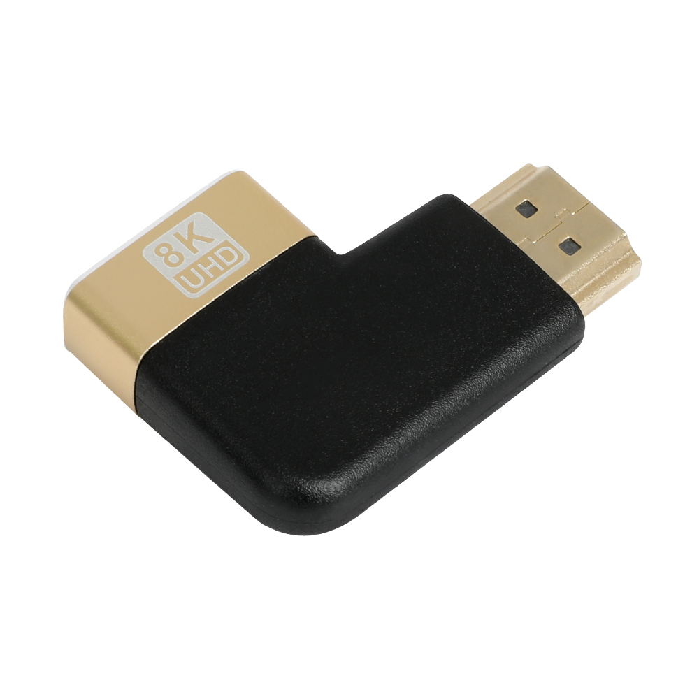 8K HDMI2.1 젠더 ㄱ자 젠더 좌향 꺾임 90도 암수 모니터 연장 - 상세 이미지 2