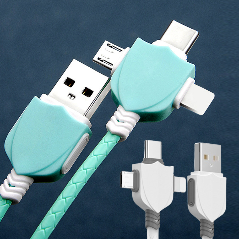 고속 3in1 멀티 핸드폰 충전 케이블 차량용 여행용 8핀 C타입 5핀 튼튼한 충전기 충전선