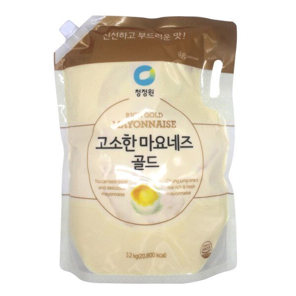 청정원 고소한 마요네즈 골드 스파우트 3.2kg 4개/ : 다이뜨라 상회
