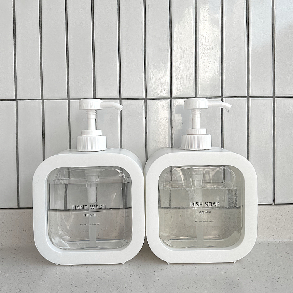 핸드워시 화이트 디스펜서 500ml 사용법 리뷰