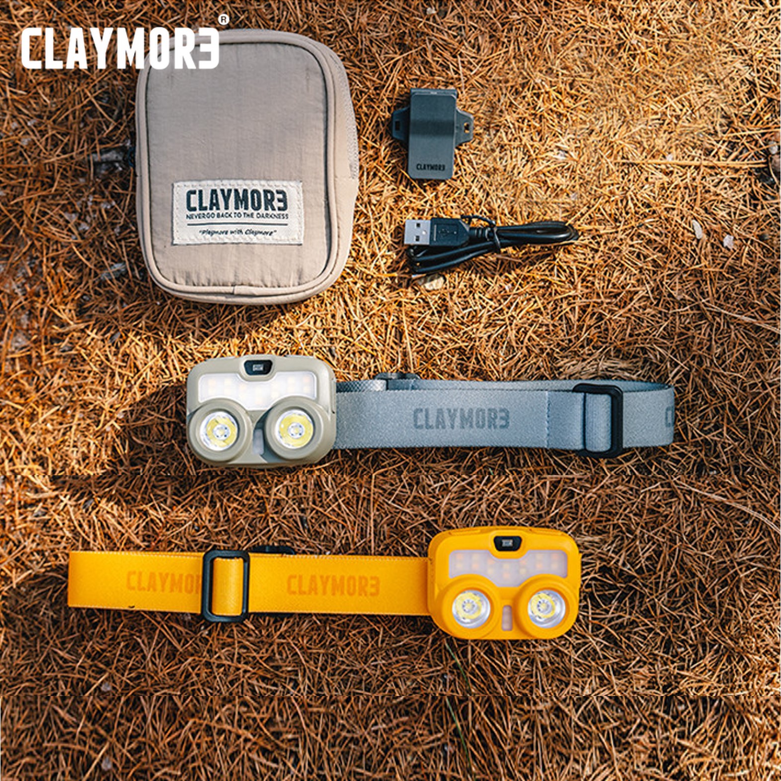 크레모아 헤디 3 LED 헤드 랜턴 파우치 세트