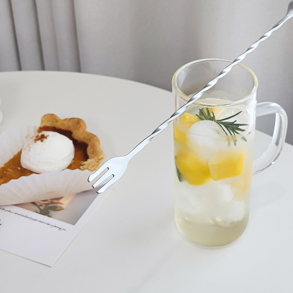 스텐 하이볼 롱 머들러 칵테일 스틱 바 스푼 양면 (30cm) 이미지 6