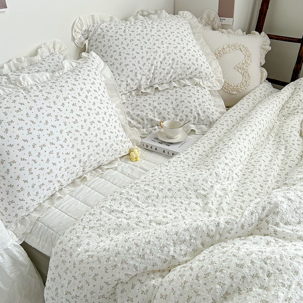 예단이불 잔꽃 신혼이불 레이온 모달 슈퍼싱글 퀸 라지킹이불 앨린 침구