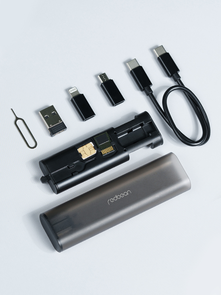 레드빈 여행용 멀티 케이블 키트 5핀 8핀 C타입 젠더 유심 수납 케이스 H1T7