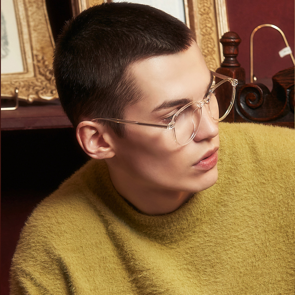 뿔테안경 크리스탈 다각형 빅사이즈 안경테