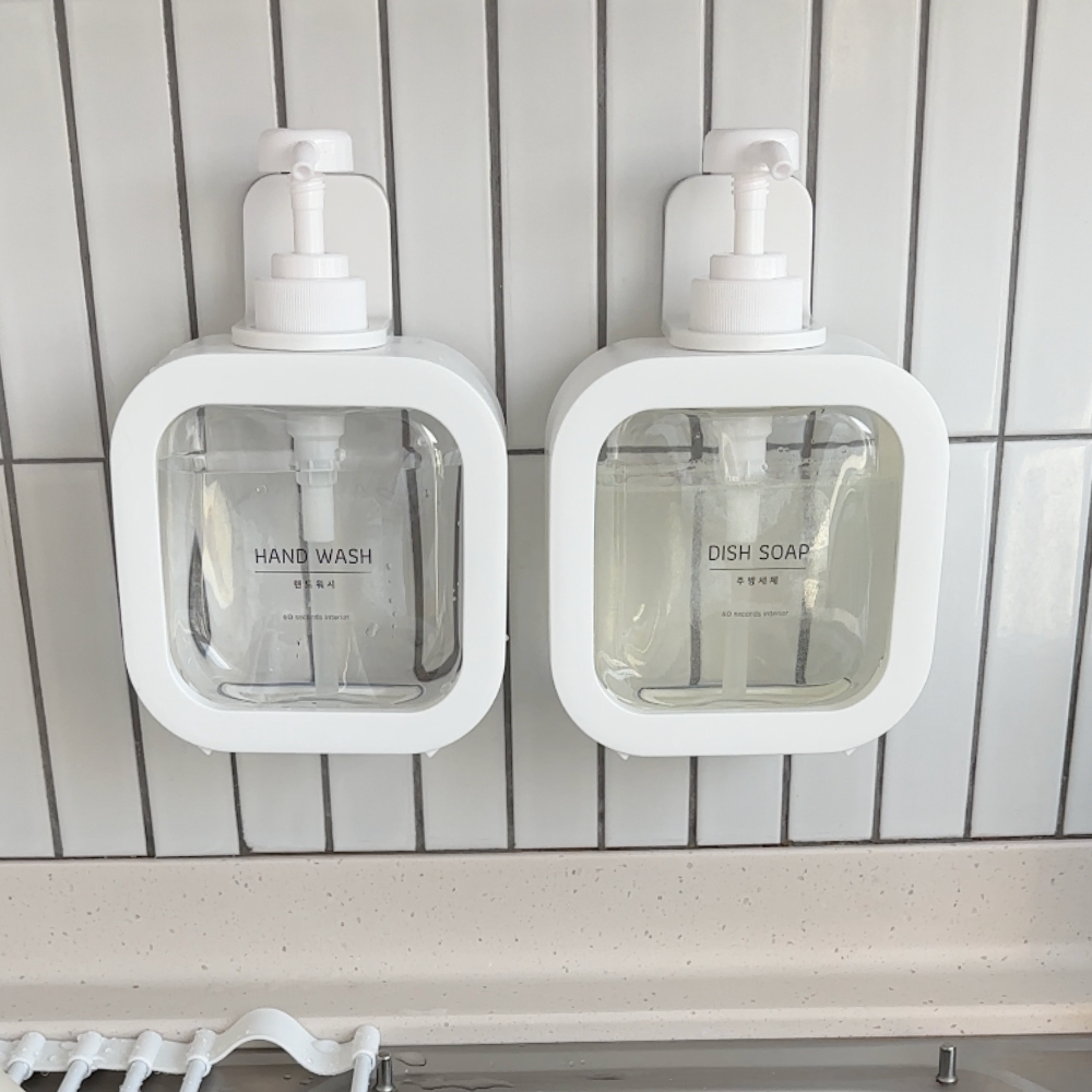 핸드워시 화이트 디스펜서 500ml 사용법 리뷰