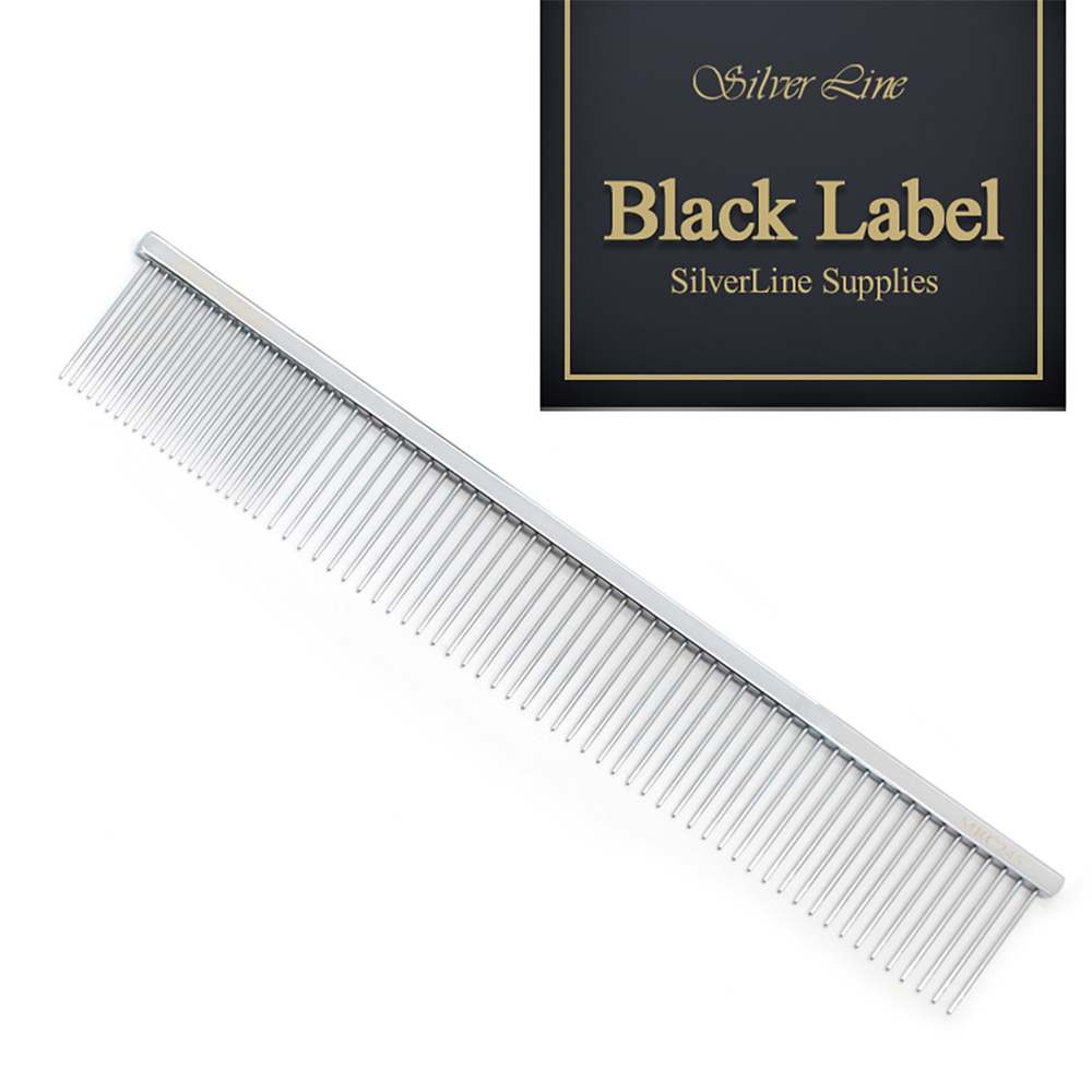 블랙라벨 푸들콤 실버 애견 얼굴 눈꼽 저자극핀 그루밍 케어 강아지 콤빗 제품 이미지