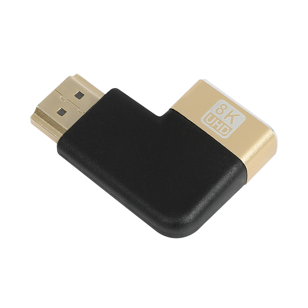 8K HDMI 2.1V 젠더 ㄱ자 젠더 우향 꺾임 90도 암수 모니터 연장 - 상세 이미지 3