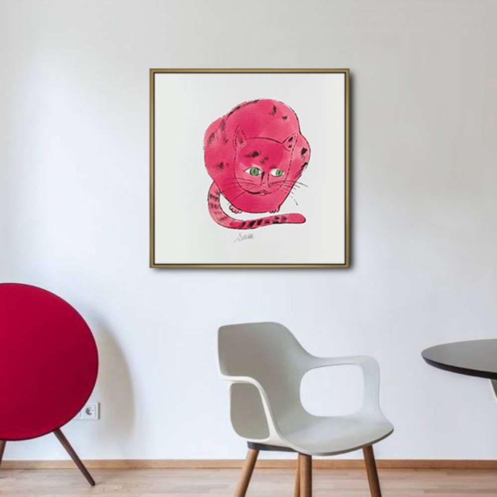 Andy Warhol 앤디워홀 고양이 액자 팝아트 그림 거실 에어비앤비 인테리어 감성 장식 - 상세 이미지 4