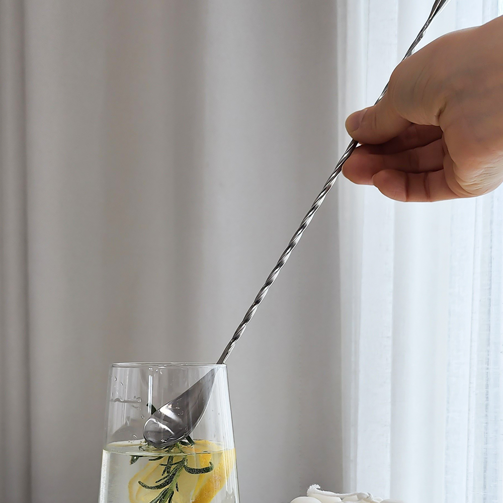 스텐 하이볼 롱 머들러 칵테일 스틱 바 스푼 양면 (30cm) - 상세 이미지 4