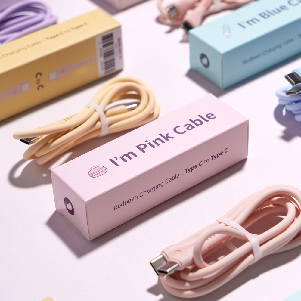 레드빈 실리콘 60W C to C 타입 PD 고속충전 케이블 20cm - 상세 이미지 3