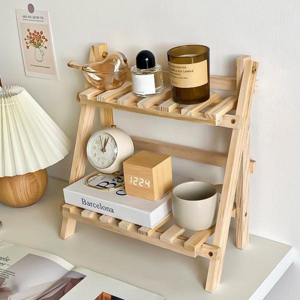 미니 다용도 진열대 조립식 화분대 원목 소품 정리 선반 DIY : 토브생활