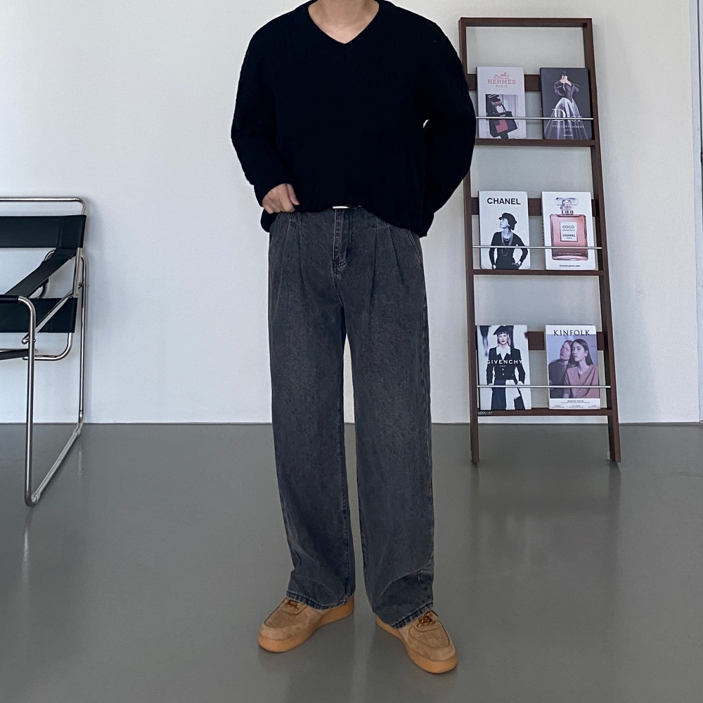 남자블랙진 남자진청바지 흑청바지 남자연청바지 이미지 2