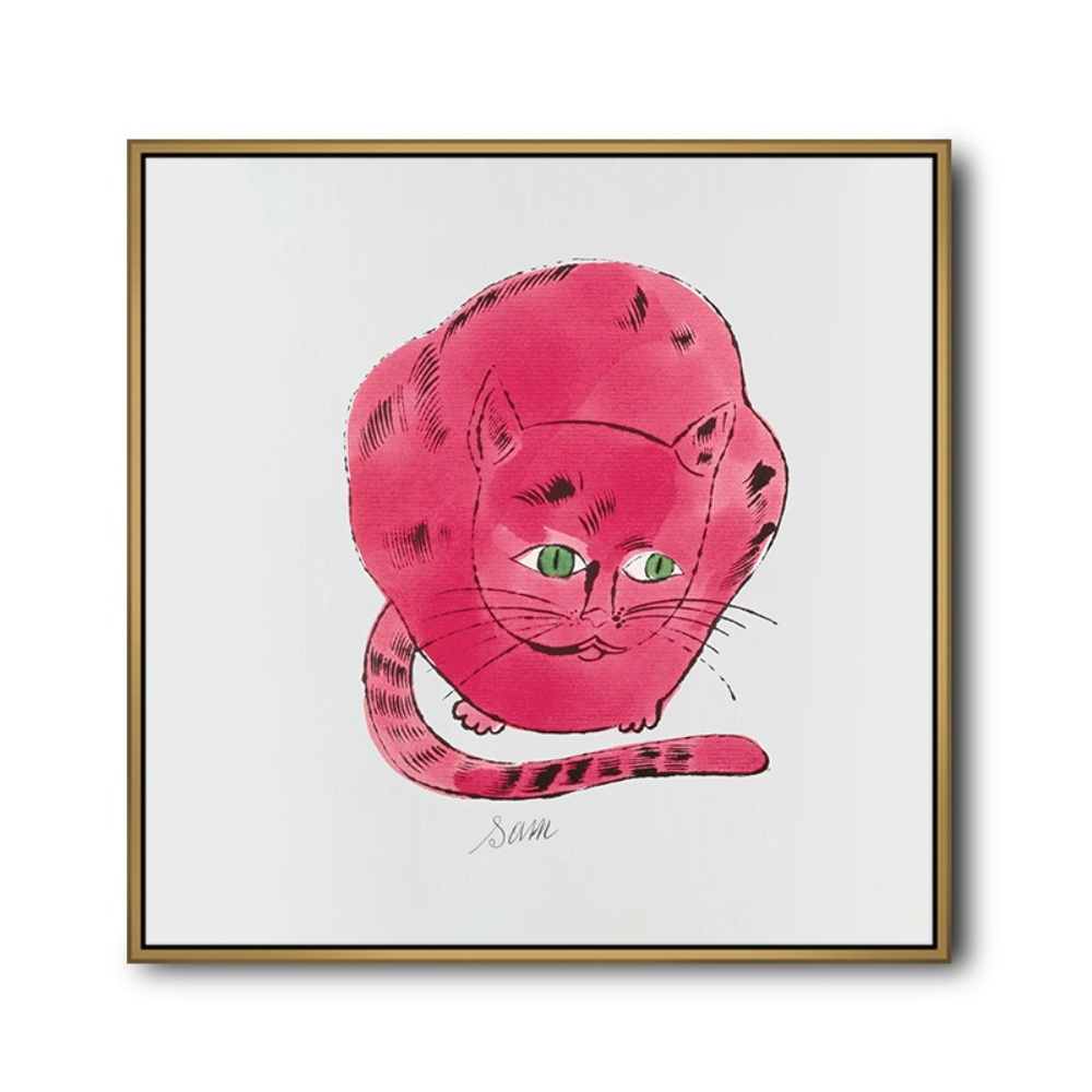 Andy Warhol 앤디워홀 고양이 액자 팝아트 그림 거실 에어비앤비 인테리어 감성 장식 - 상세 이미지 5