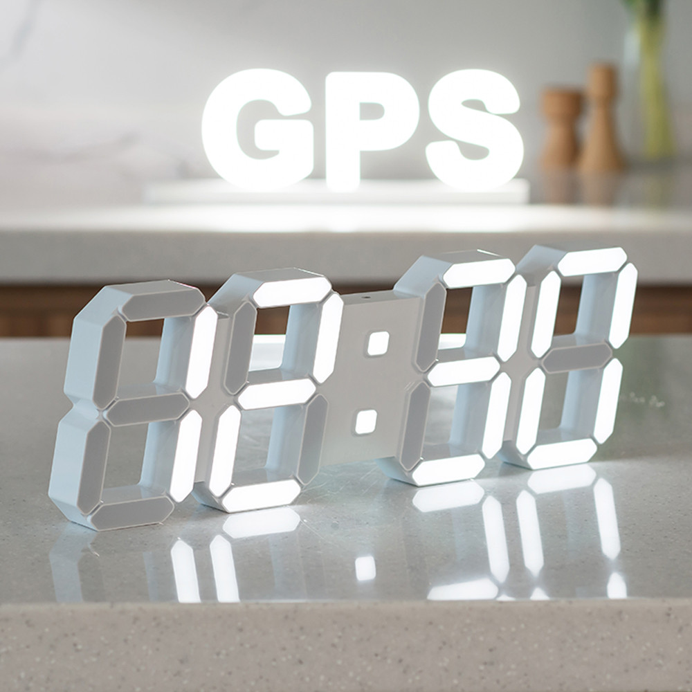국산 플라이토 GPS 전파수신 LED 벽시계 개업 선물 사무실 거실 디지털 전자 38cm 이미지 2