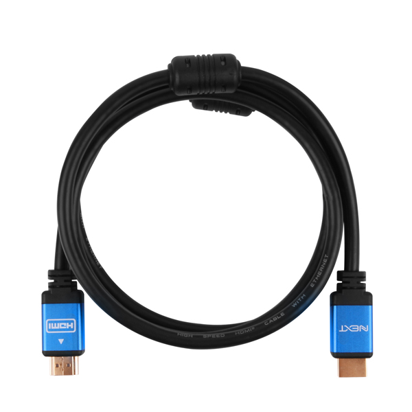 넥스트유 HDMI Ver1.4 4K 블루메탈 고급형 케이블 1.5m, 1개 - 상품 이미지