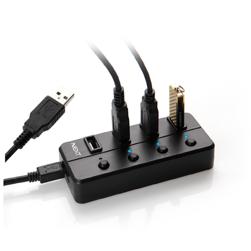 USB2.0 4포트 무전원허브 NEXT-704UH+C타입 젠더 - 상세 이미지 3
