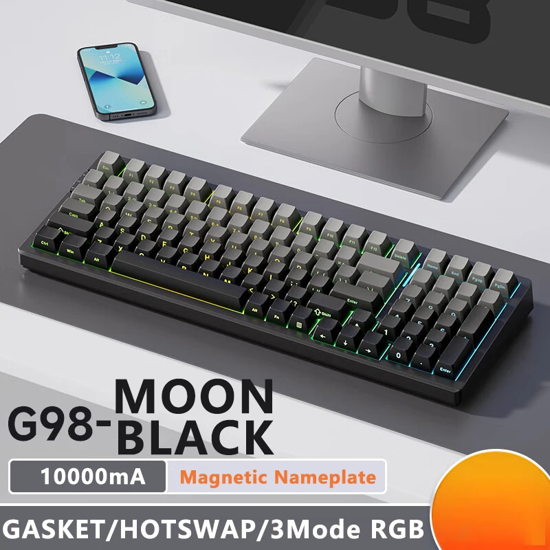 MCHOSE G98 기계식 키보드 핫스왑 gasket 구조 3모드 게이밍 기계식 키보드 블루 - 상세 이미지 3