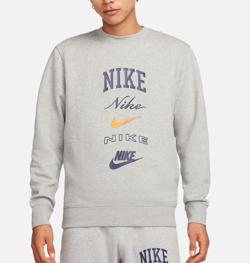 국내매장판 나이키 멀티로고 맨투맨 그레이 SD3 FN2611-063