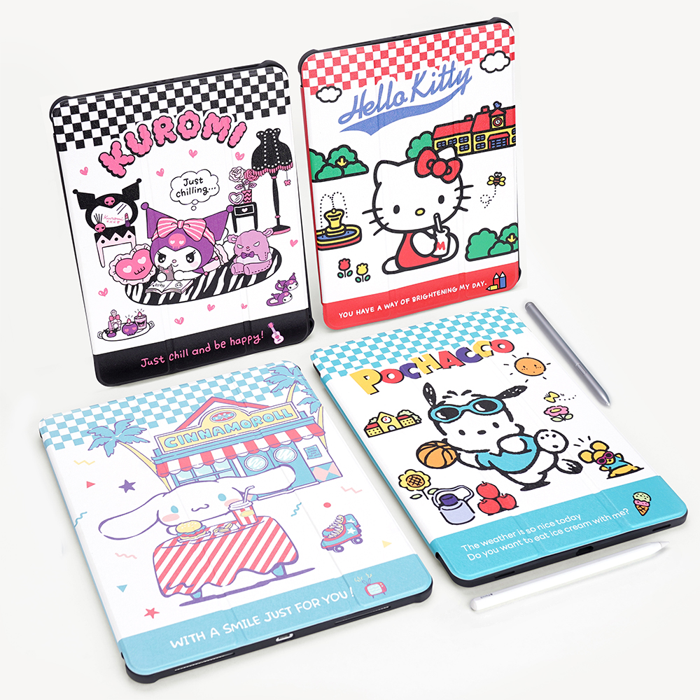산리오캐릭터즈 갤럭시 탭 S8 S7 플러스 FE 갤탭 태블릿 케이스 커버 폴리오 쿠로미 - 상세 이미지 2