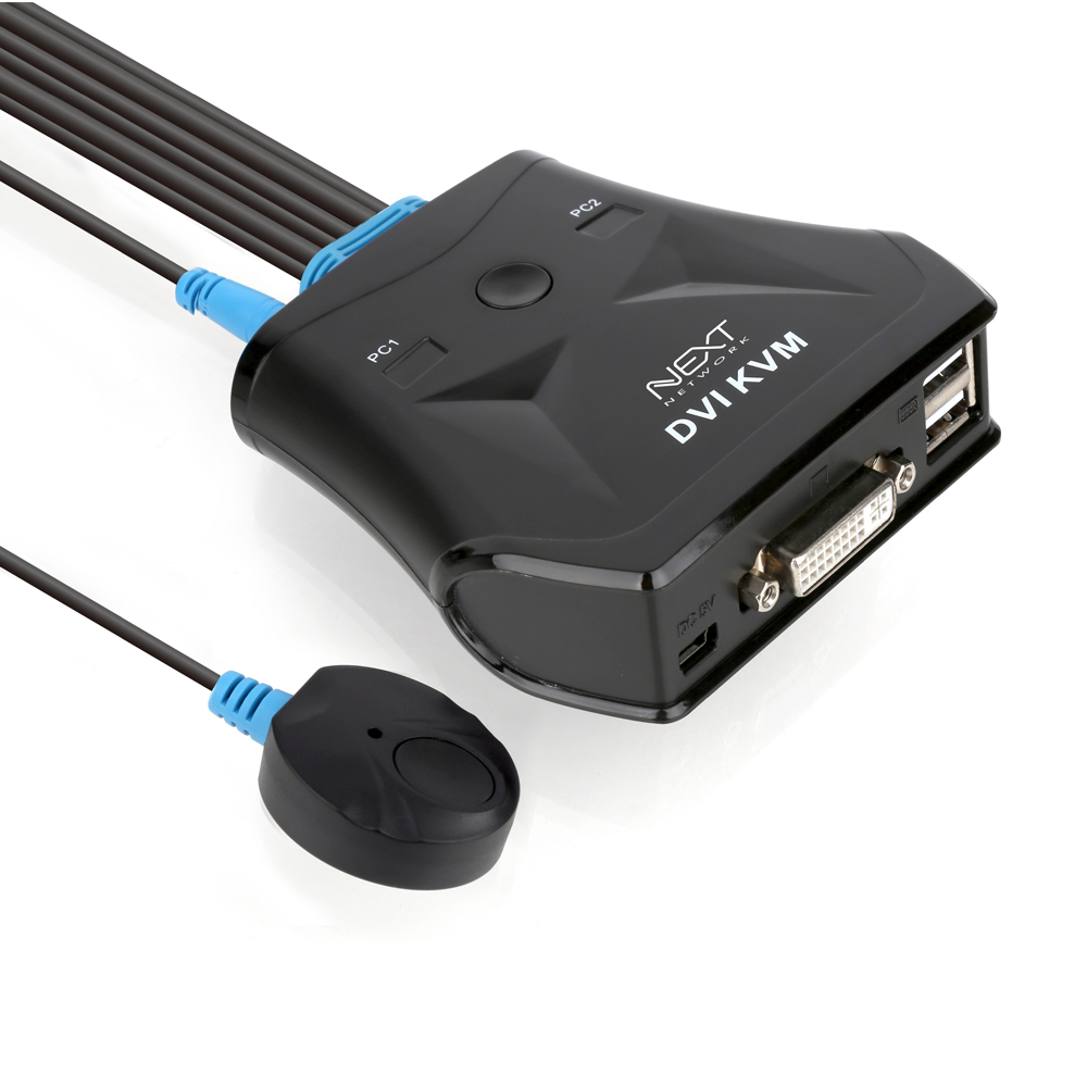 2:1 USB DVI 케이블일체형 KVM 스위치 1.4M / 1080p 해상도지원 / 키보드,마우스로 2PC제어 / 632DC-KVM - 상세 이미지 4