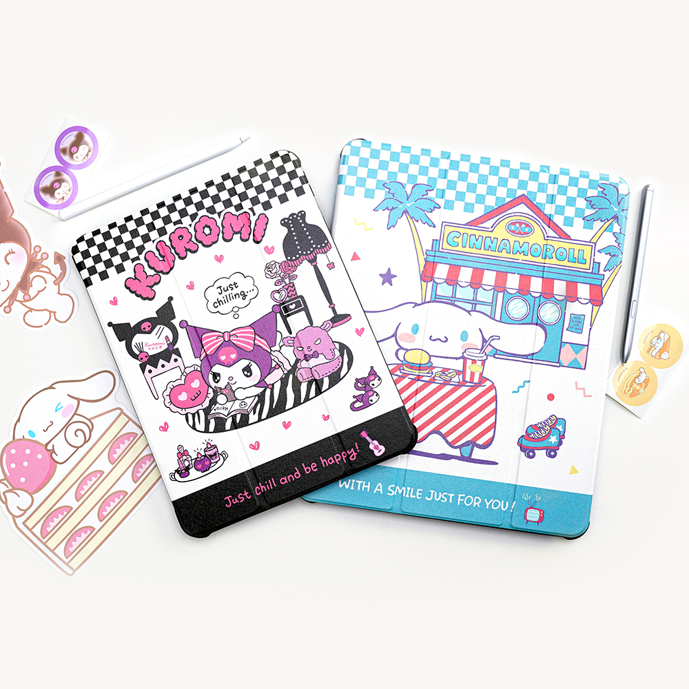 산리오캐릭터즈 갤럭시 탭 S8 S7 플러스 FE 갤탭 태블릿 케이스 커버 폴리오 쿠로미 - 상세 이미지 5