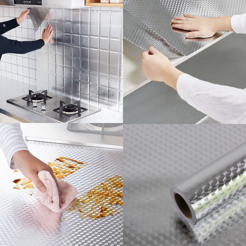 1+1 주방 시트지 가스렌지 싱크대 벽 오염 기름 방지 대용량