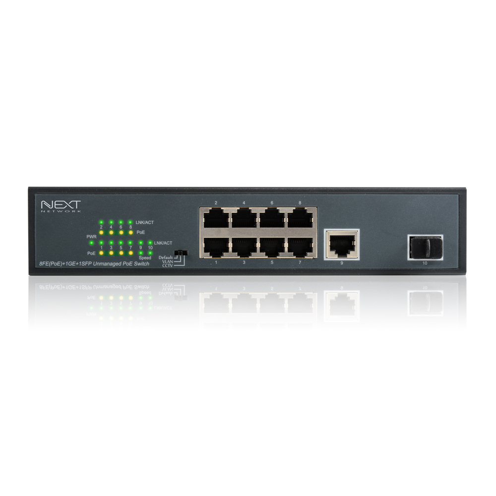 이지넷유비쿼터스 NEXT-POE308SFP-TP 10/100M 8포트 스위칭허브 풀POE + 기가비트 SFP - 상세 이미지 2