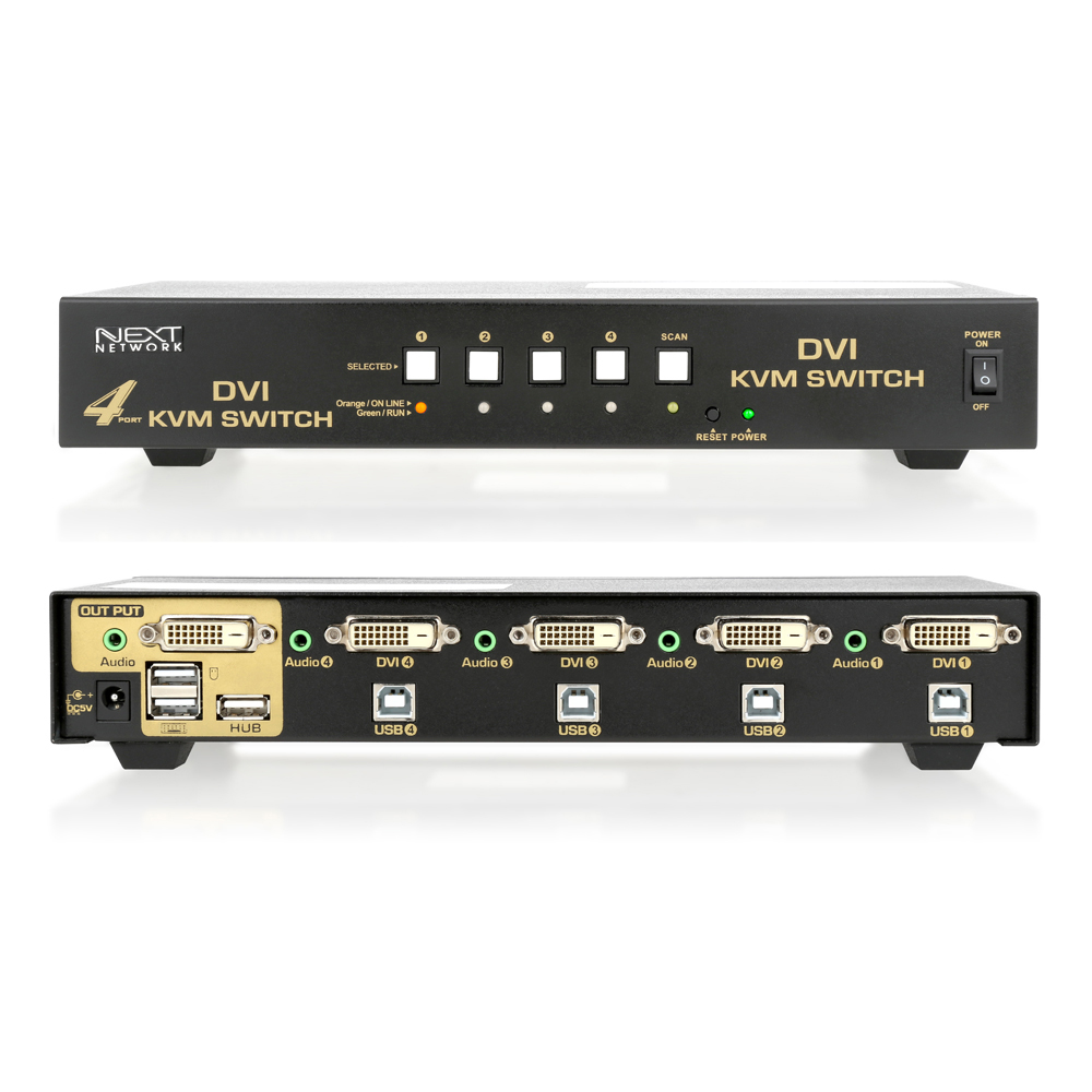 DVI 4:1 USB DVI KVM 스위치 NEXT-7304KVM-DVI - 상품 이미지