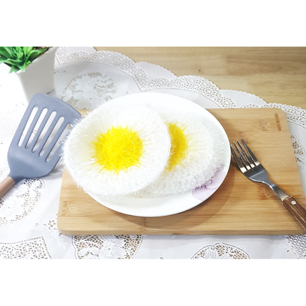 헹굼수세미 수제 거품잘나는 손뜨개 아크릴 계란 수세미 - 상세 이미지 5