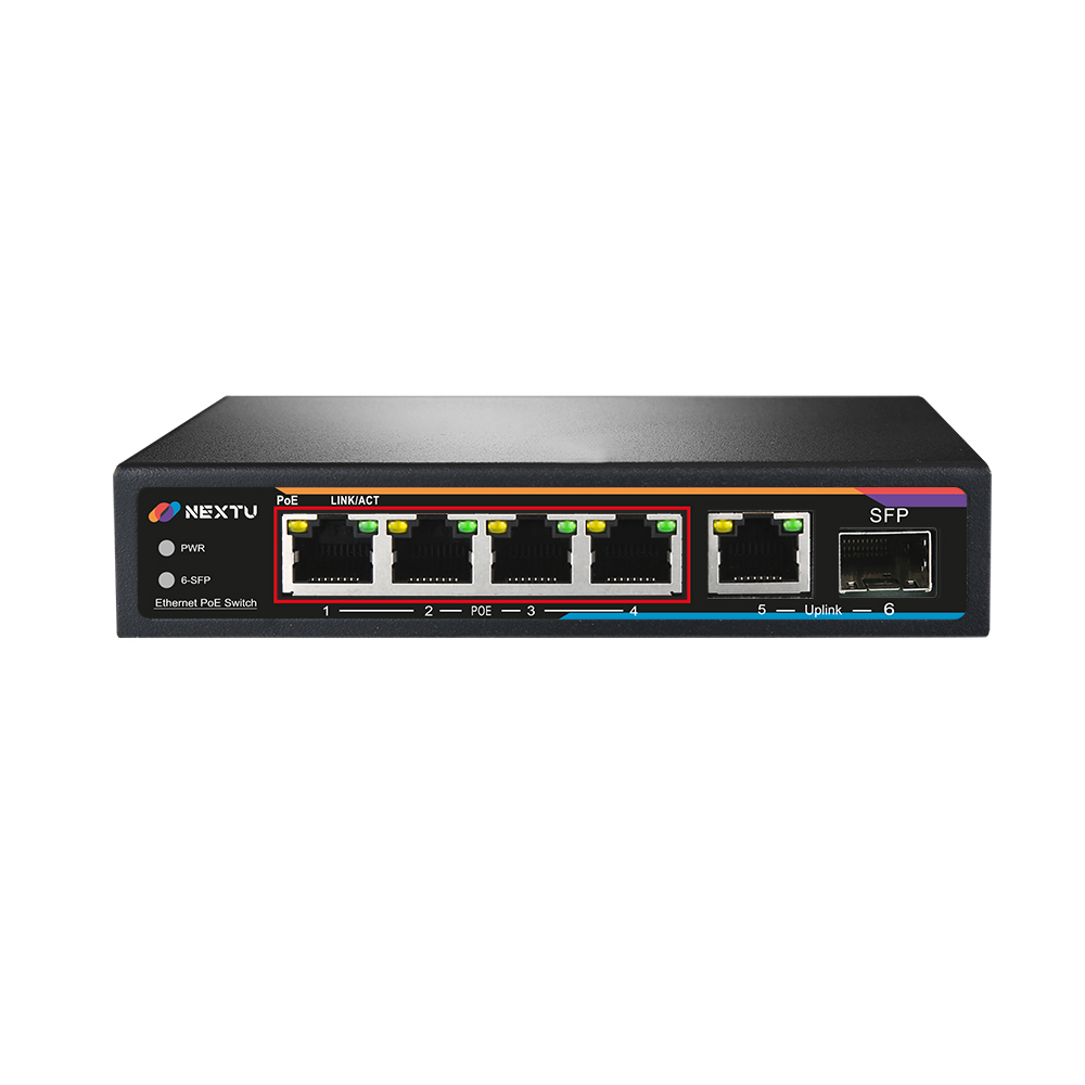 4포트 기가비트 POE + 1TP/1SFP 업링크 스위칭허브(65W) NEXT POE7006SFP-TP - 상세 이미지 3